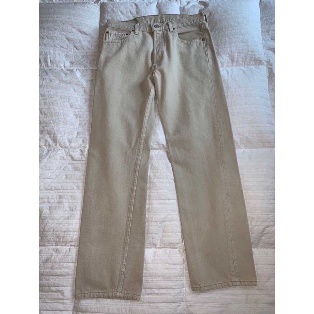Cream colored jeans, 33W 30L